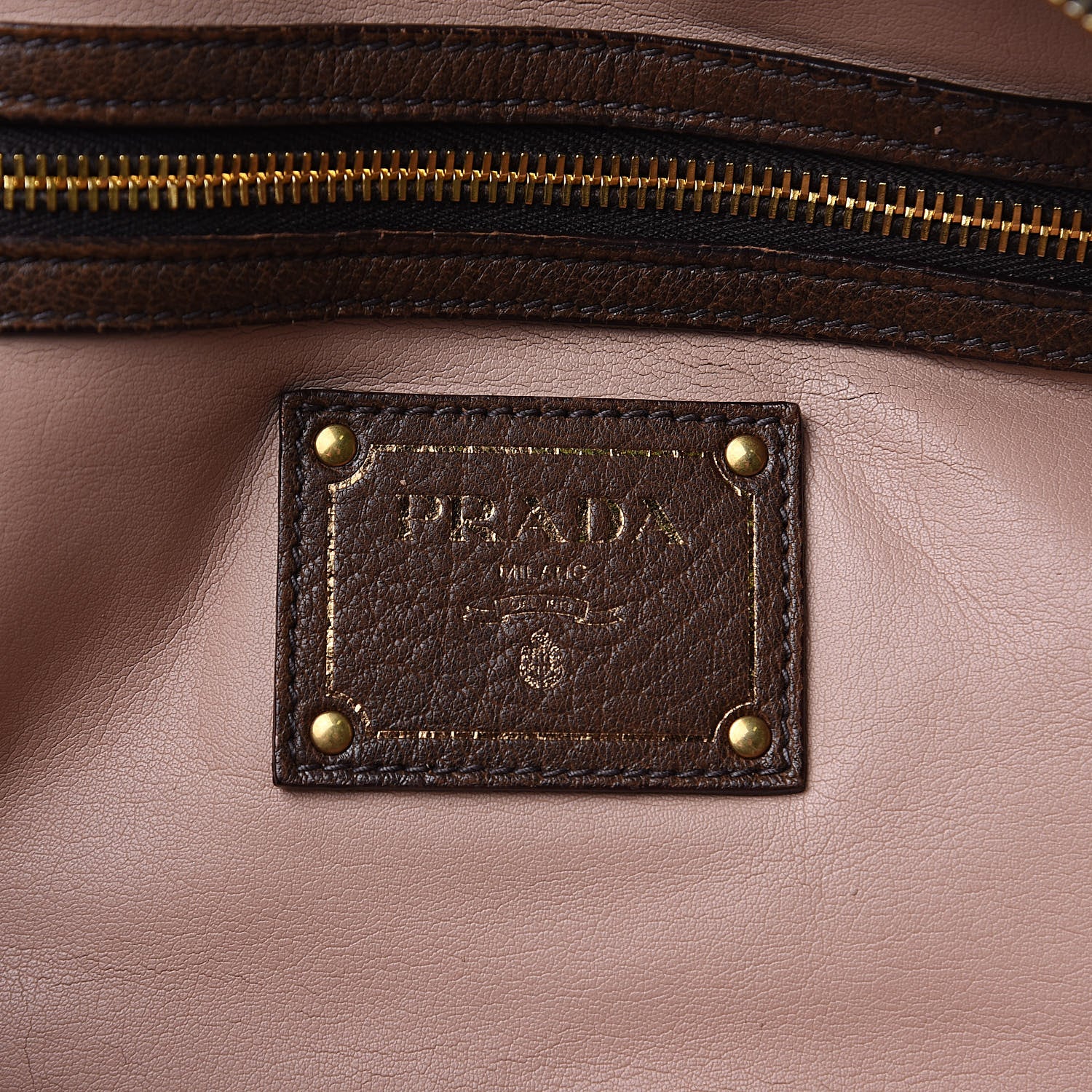Prada Cervo Deerskin Chain Bag Bruciato 5 of 14