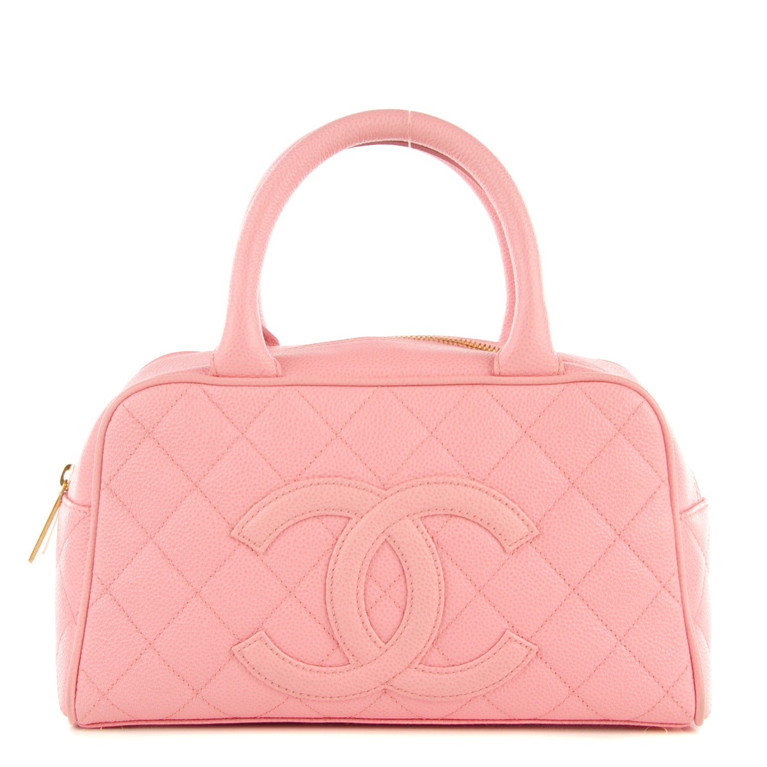 Chanel Caviar Quilted Small Bowler Pink 1 of 12