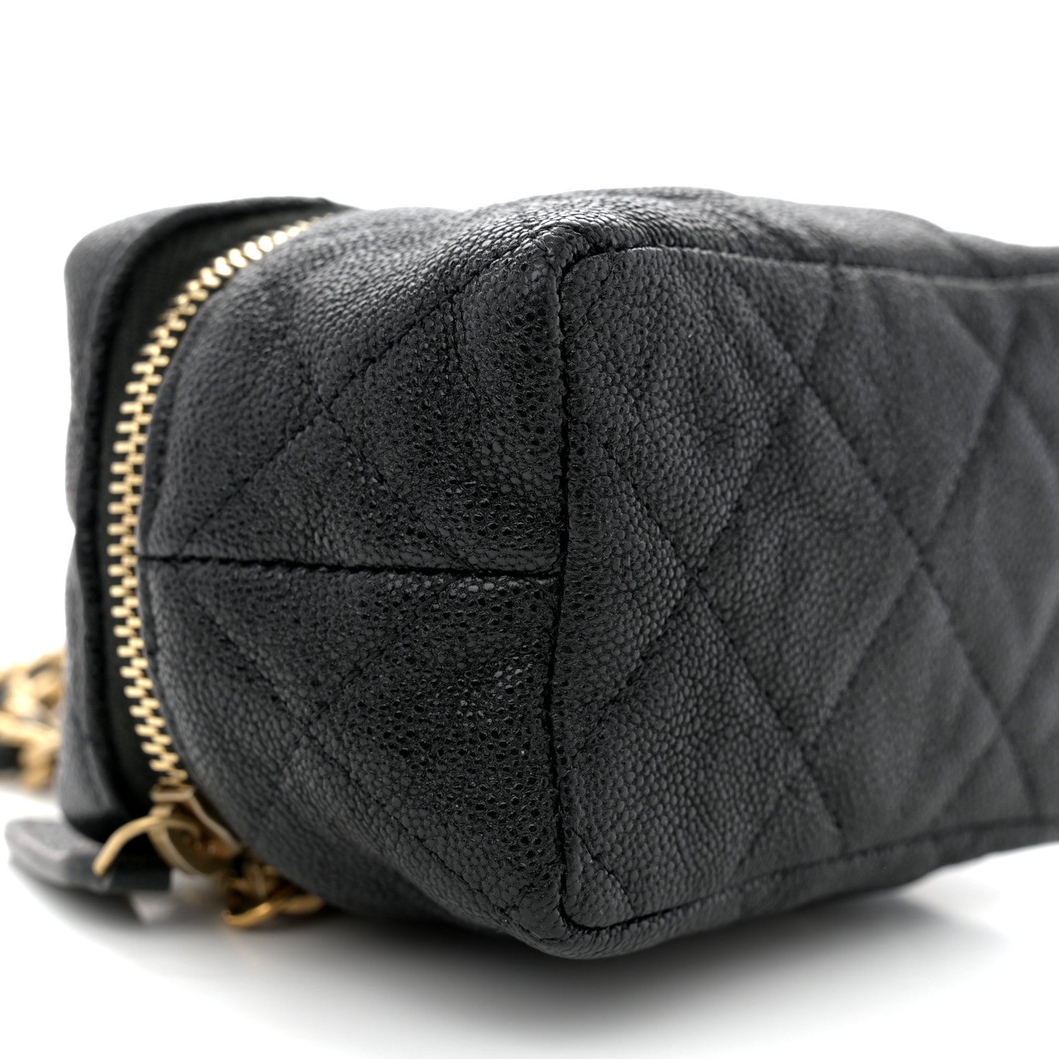 Chanel Caviar Quilted Mini Top Handle Vanity With Chain Black 9 of 10