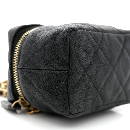 Chanel Caviar Quilted Mini Top Handle Vanity With Chain Black 9 of 10