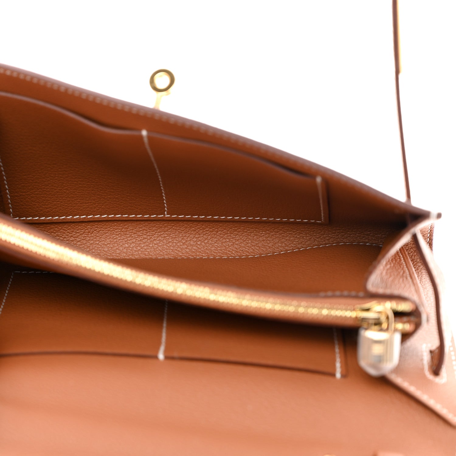 Hermes Evercolor Kelly Wallet To Go Gold 5 of 10