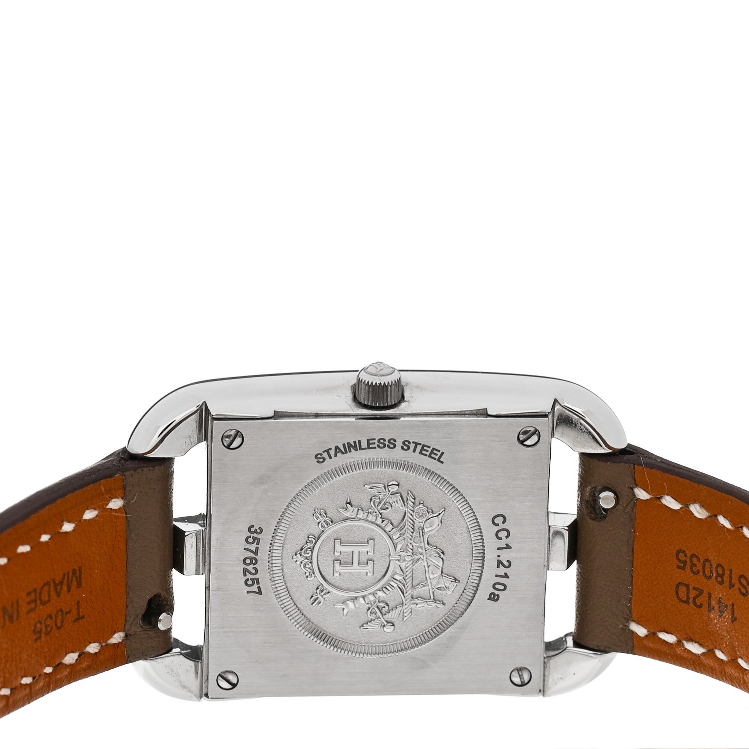 Hermes Stainless Steel Swift Diamond Mother of Pearl 23mm Cape Cod Quartz Watch Etoupe 4 of 5