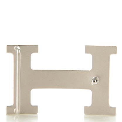 Hermes Palladium Guilloche 32mm H Belt Buckle 3 of 5