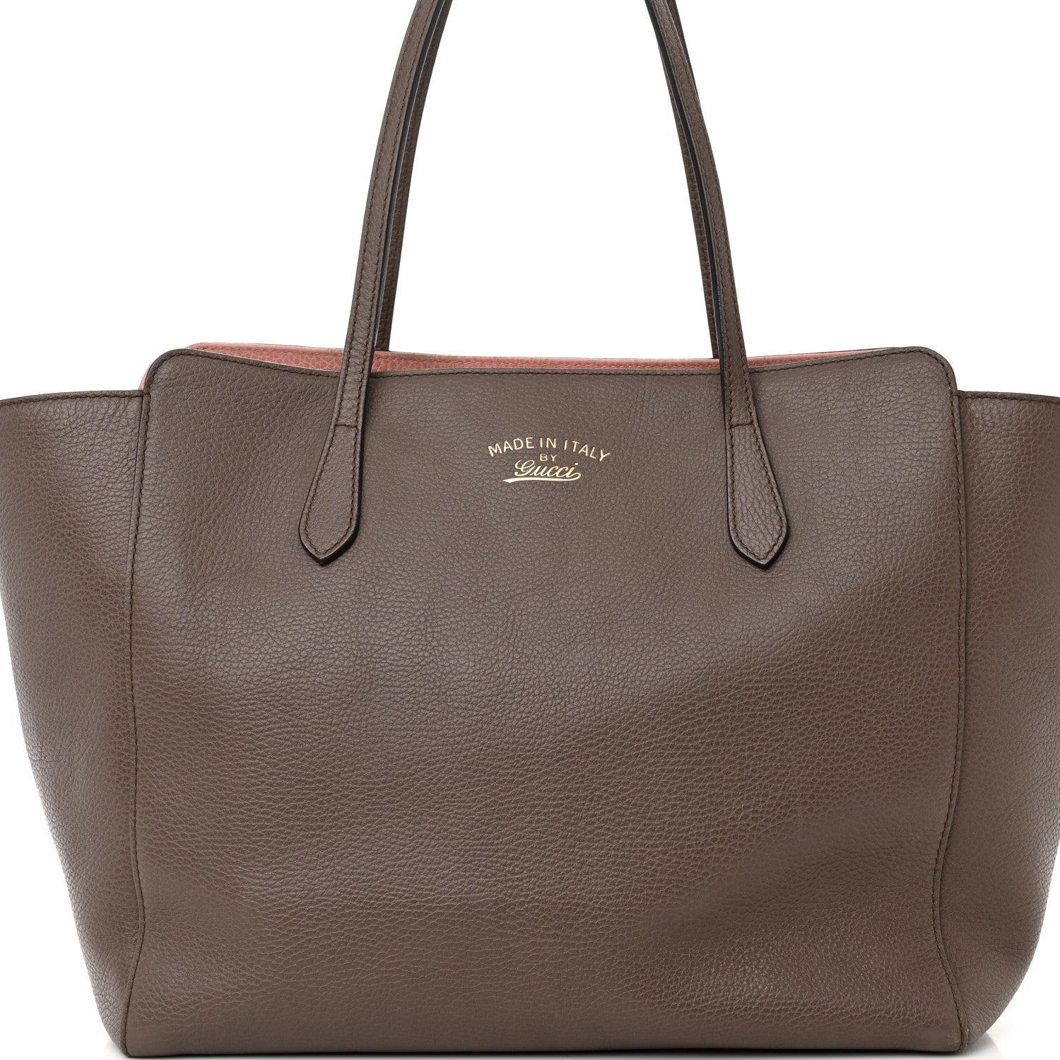 Gucci Dollar Calfskin Medium Swing Tote Grey Field Soft Pink 7 of 11