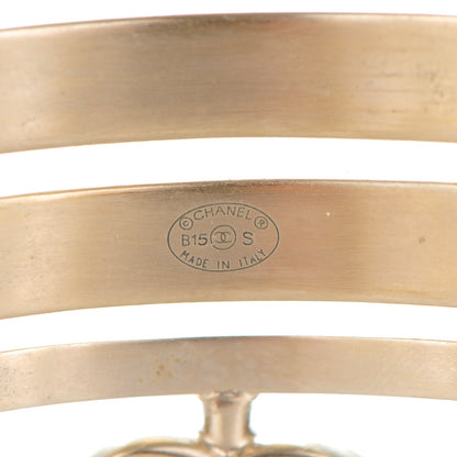 Chanel Metal Pearl CC Cuff Gold 4 of 5