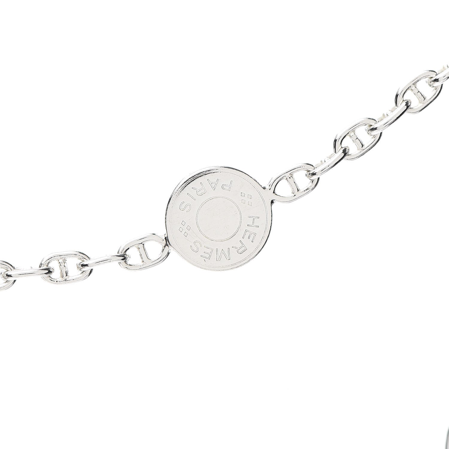 Hermes Sterling Silver Chaine D'Ancre Clou de Selle Necklace 5 of 6