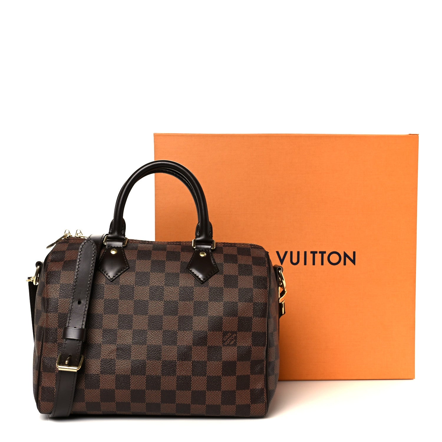 Louis Vuitton Damier Ebene Speedy Bandouliere 25 14 of 14