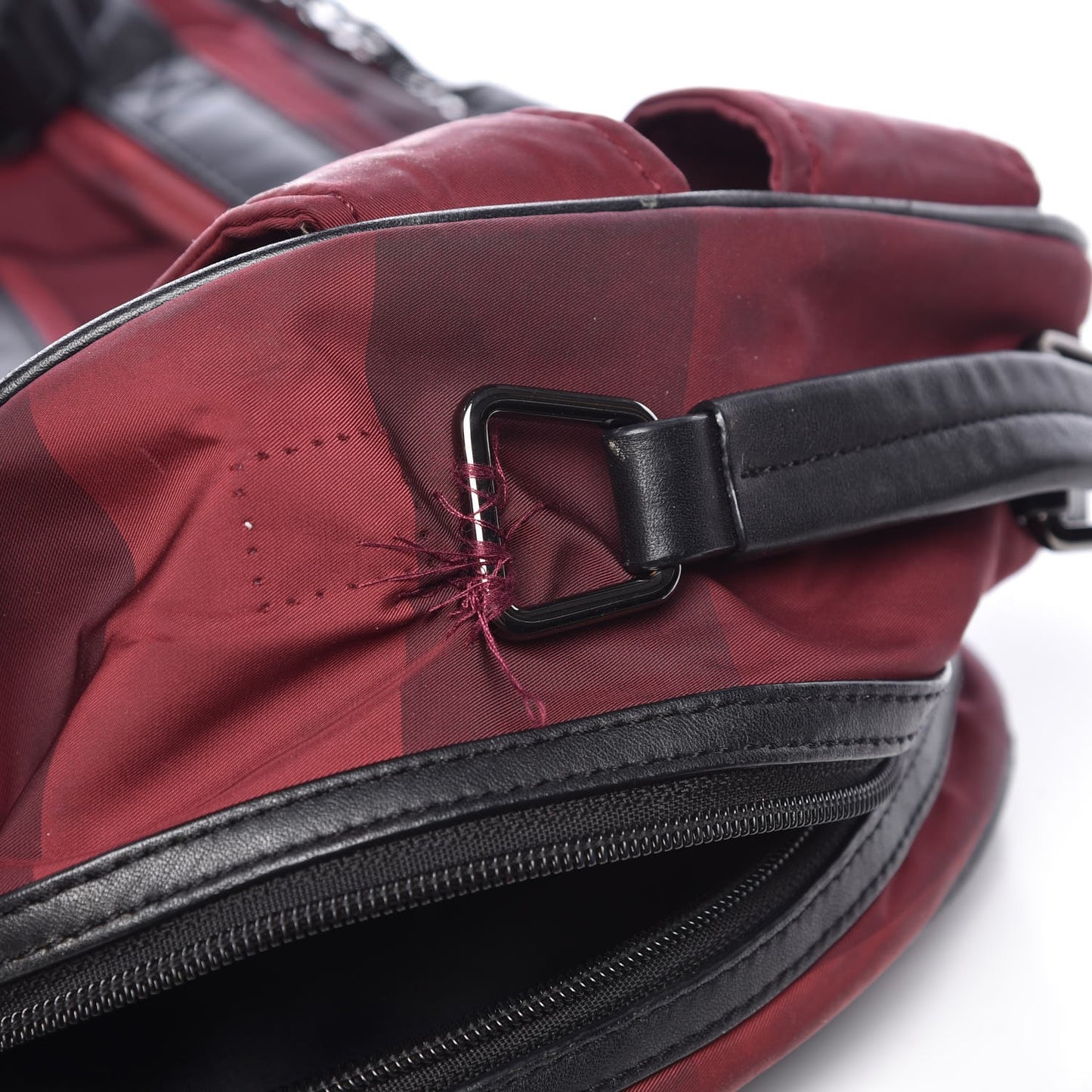 Nylon Supernova Check Backpack Red