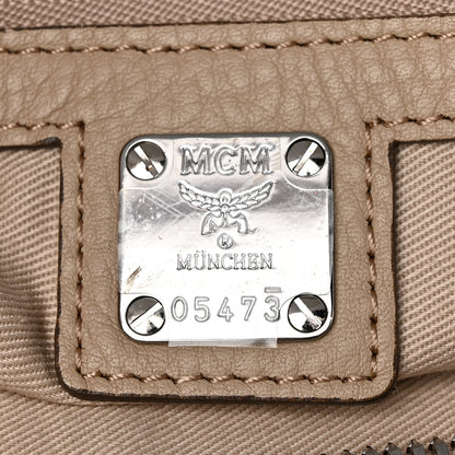 MCM Calfskin Ottomar Monogram Medium Klara Hobo New Beige 6 of 12