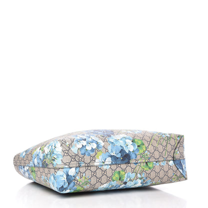 Gucci GG Supreme Monogram Blooms Medium Reversible Tote Beige Blue Navy 5 of 11
