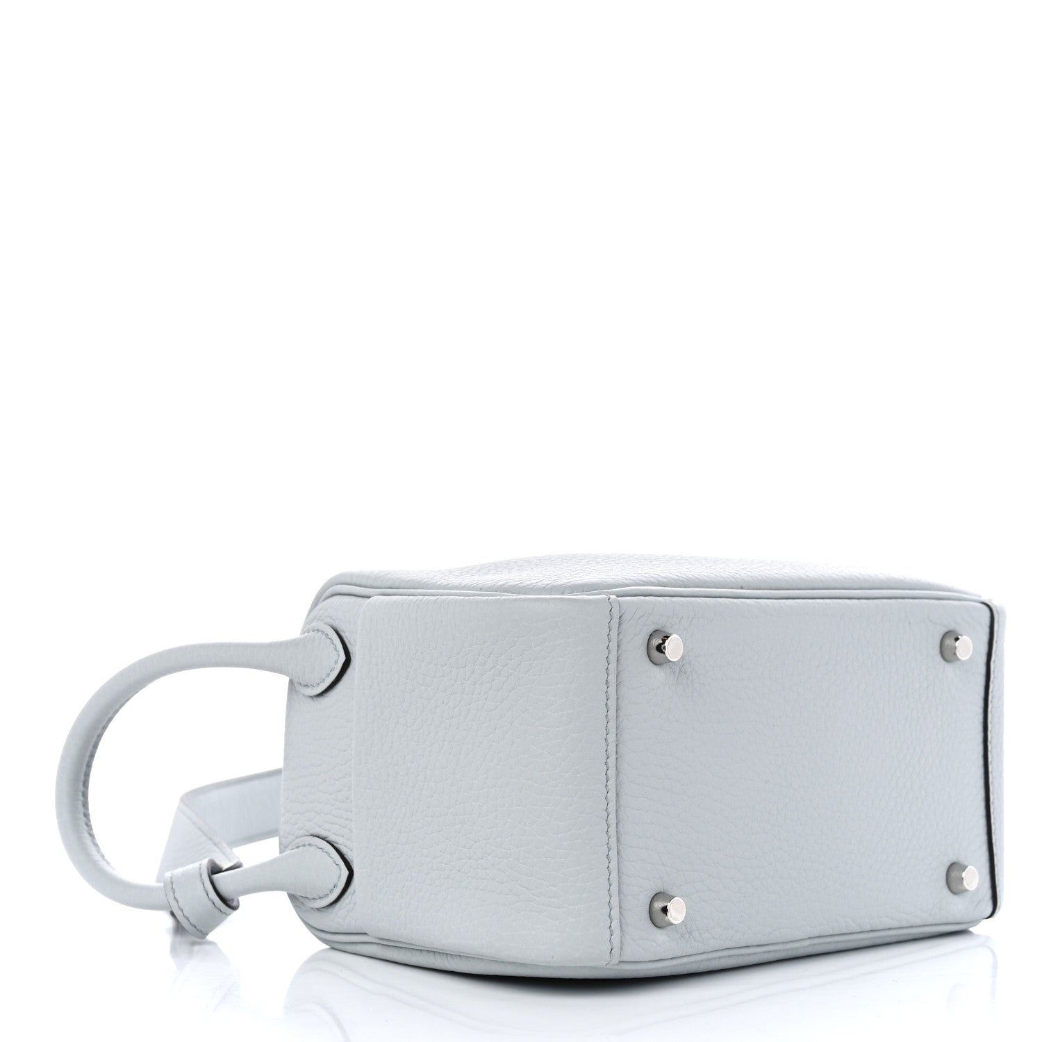 Hermes Taurillon Clemence Mini Lindy 20 Bleu Pale 4 of 10
