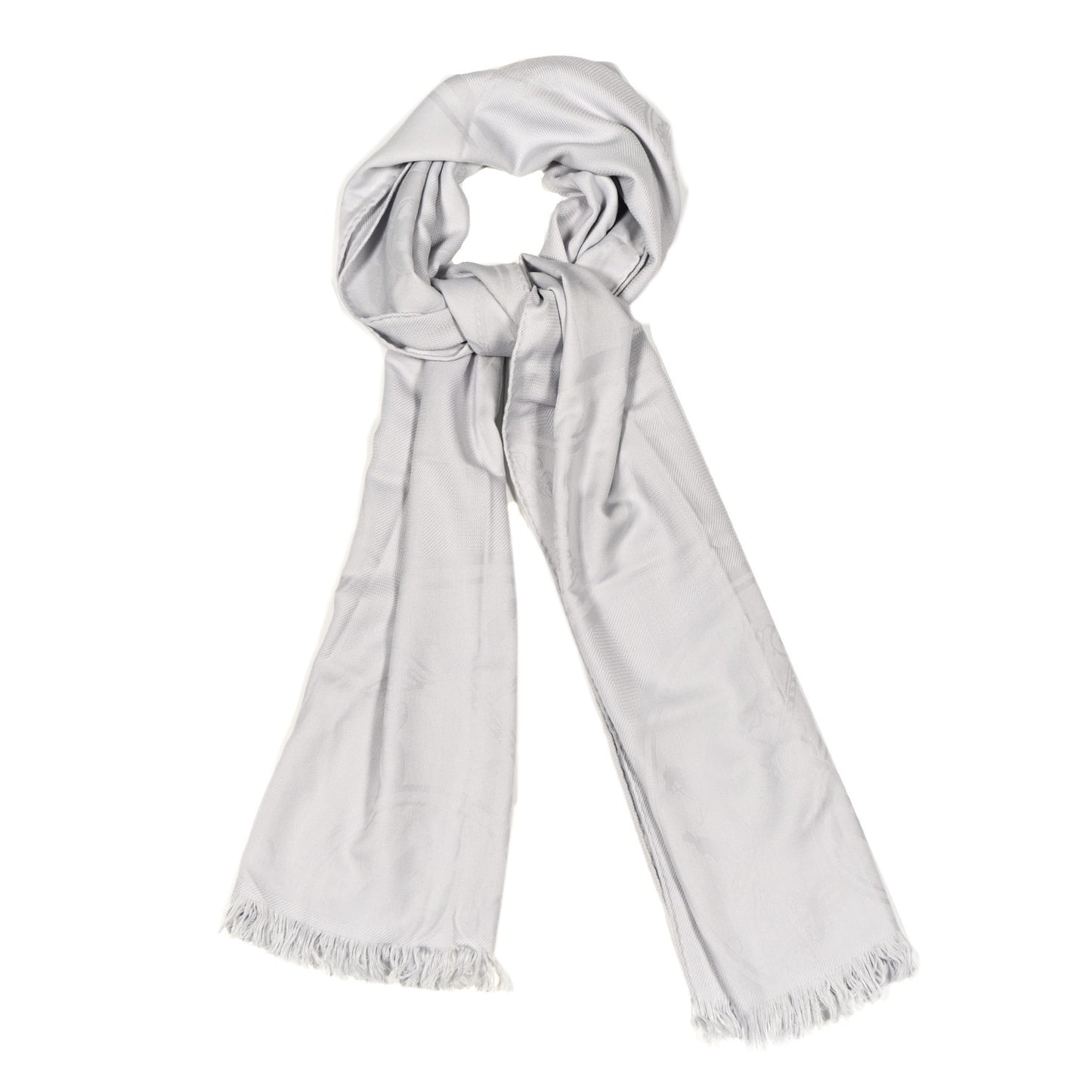 Cashmere Silk New Libris Confettis D'Ex Libris Stole Gris Nuage