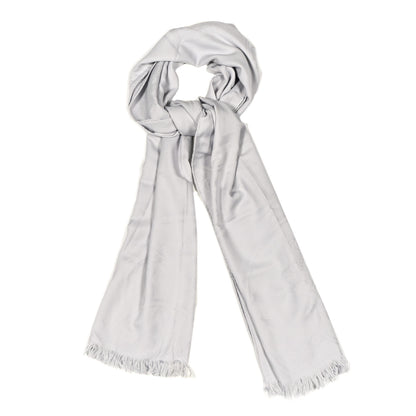 Hermes Cashmere Silk New Libris Confettis D'Ex Libris Stole Gris Nuage 1 of 3