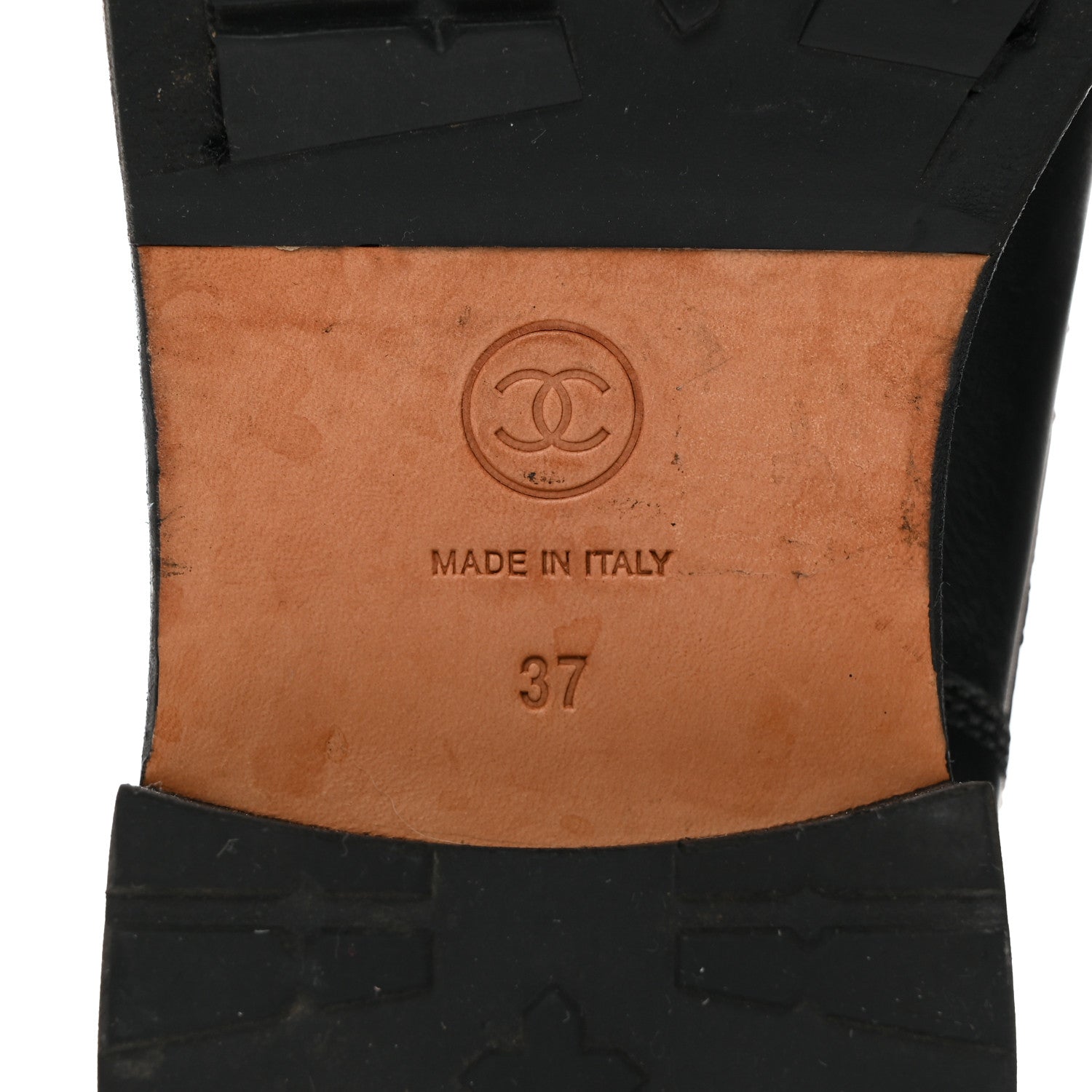 Chanel Calfskin Quilted Lace Up Combat Boots 37 Black 8 of 9