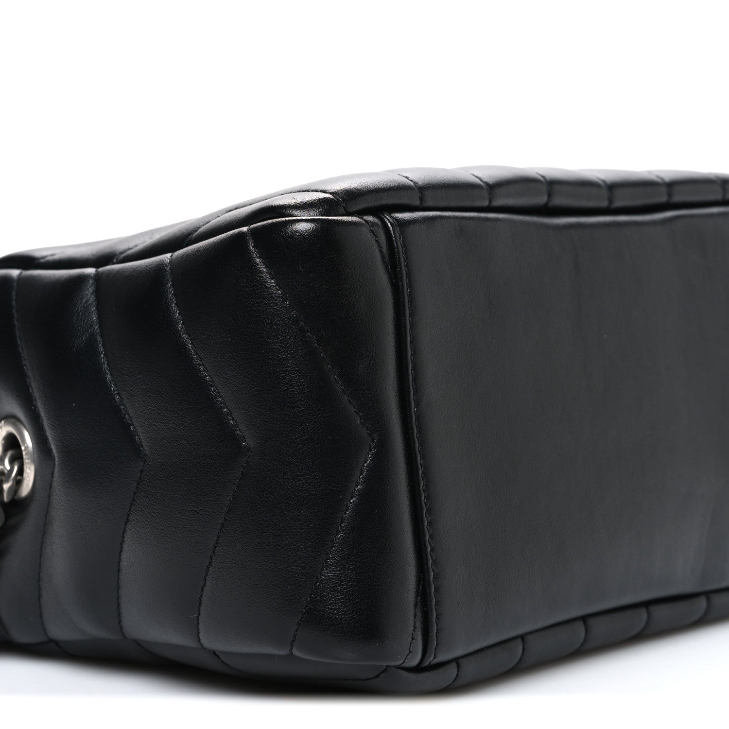 Saint Laurent Calfskin Y Quilted Monogram Small Loulou Bowling Bag Black 9 of 10