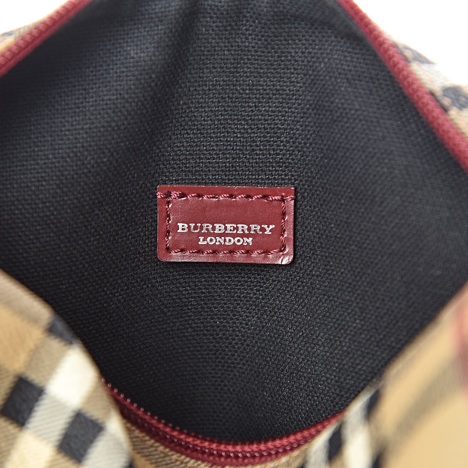 Burberry Haymarket Check Small Bag Red 6 of 10
