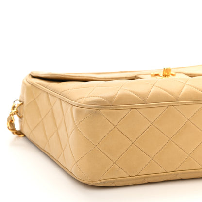 Chanel Lambskin Quilted Flap Camera Case Beige Clair 9 of 10