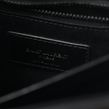 Saint Laurent Calfskin Y Quilted Monogram Monochrome Toy Loulou Crossbody Bag Black 5 of 9