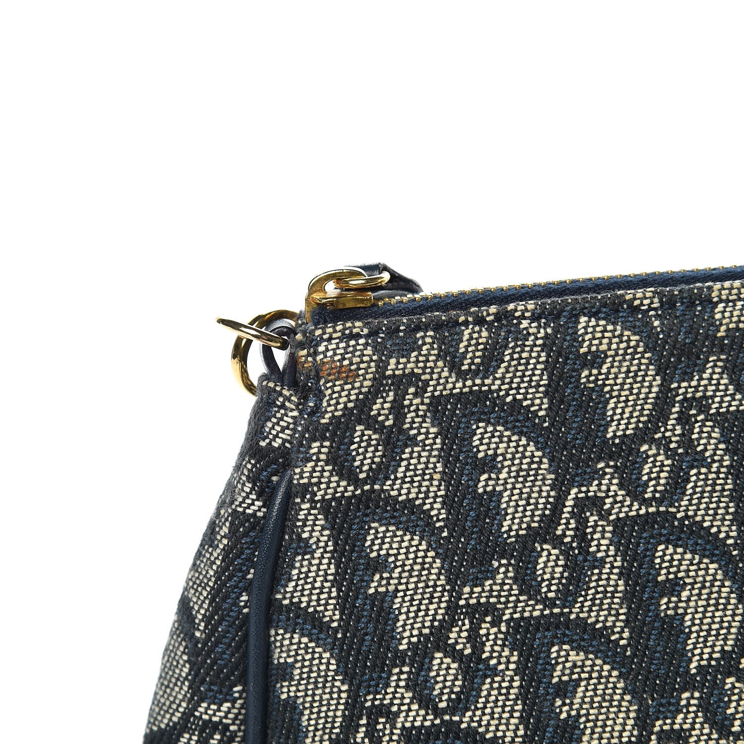 Christian Dior Monogram Mini Saddle Pochette Navy 10 of 11
