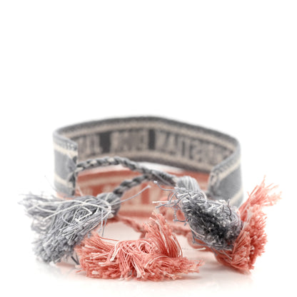 Christian Dior Woven Cotton J'Adior Friendship Bracelet Set Pink Grey 3 of 4