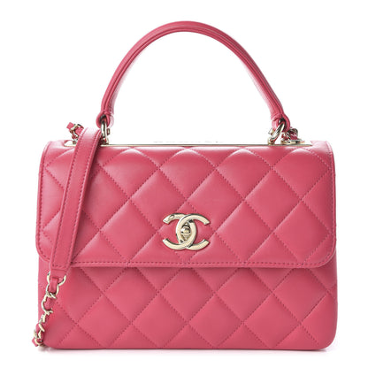 Chanel Lambskin Quilted Small Trendy CC Flap Dual Handle Bag Pink 1 of 12
