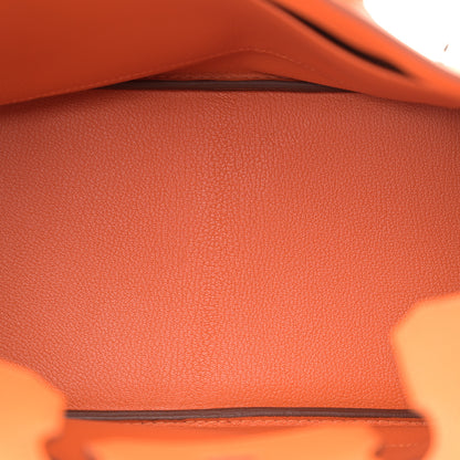 Hermes Taurillon Clemence Birkin 30 Orange 5 of 12