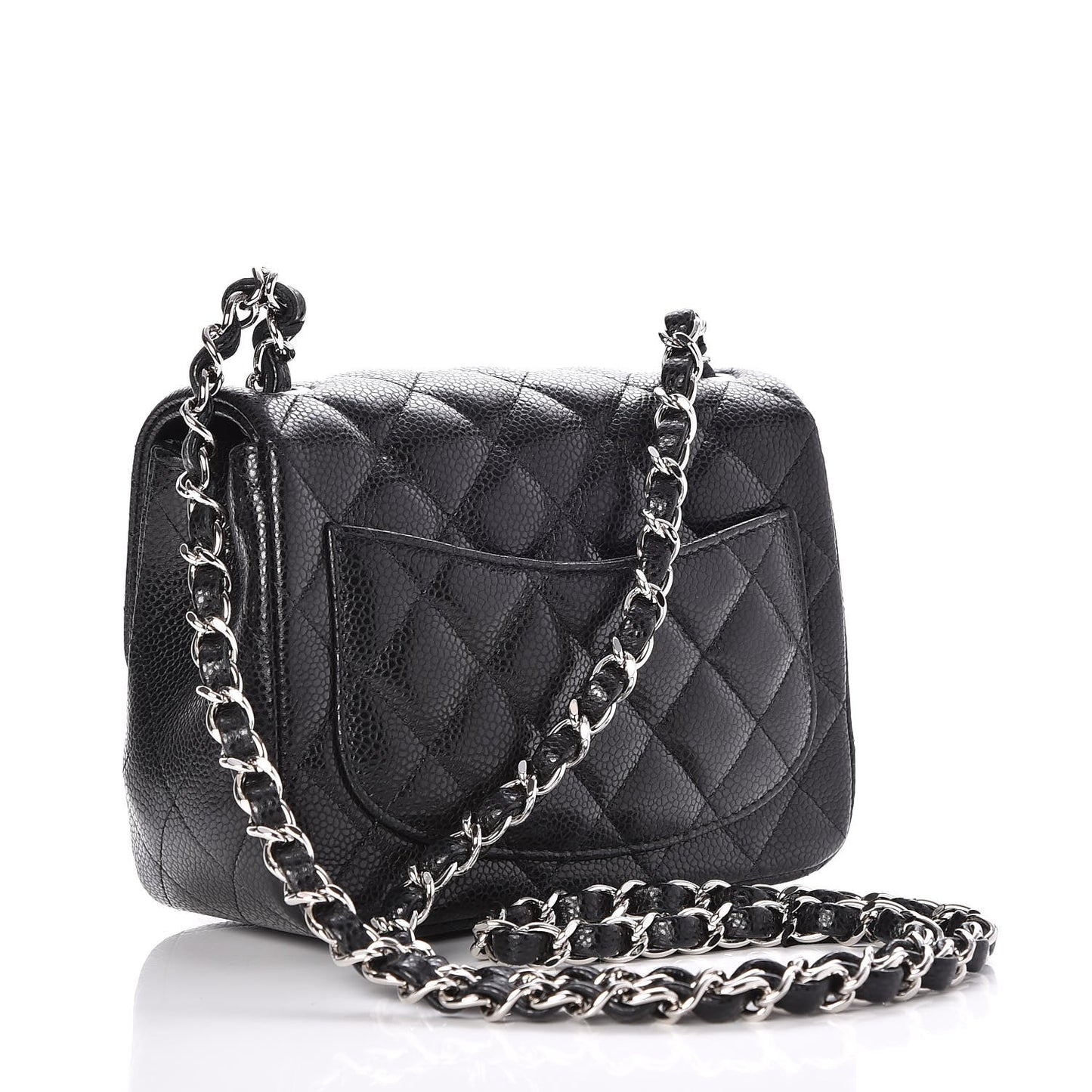 Caviar Quilted Mini Square Flap Black
