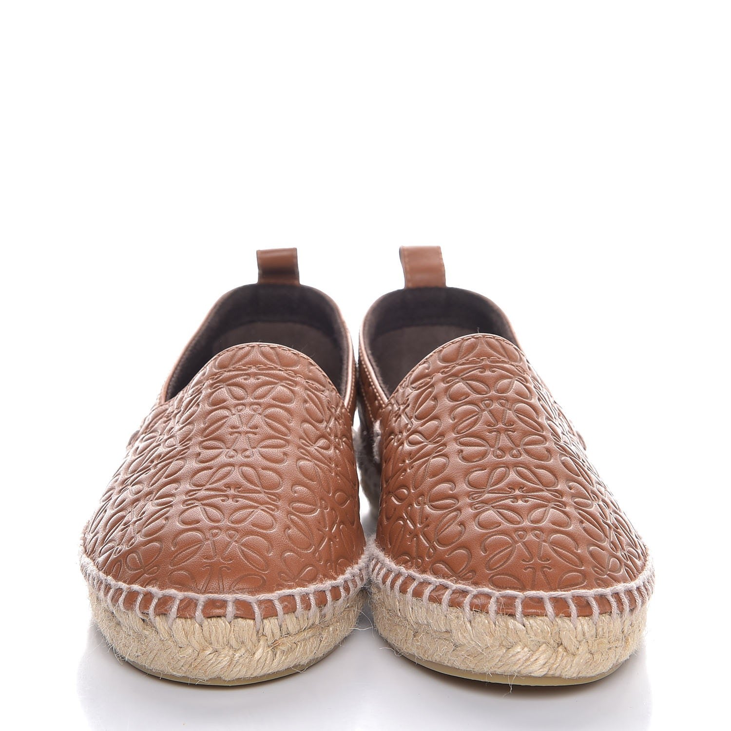 Loewe Calfskin Embossed Repeat Espadrilles 36 Tan 2 of 9