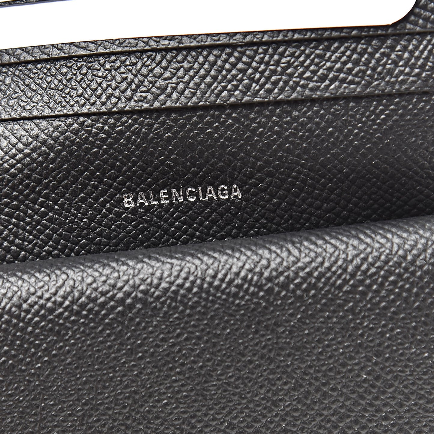 Signature Grained Calfskin BB Flap Coin Wallet Black