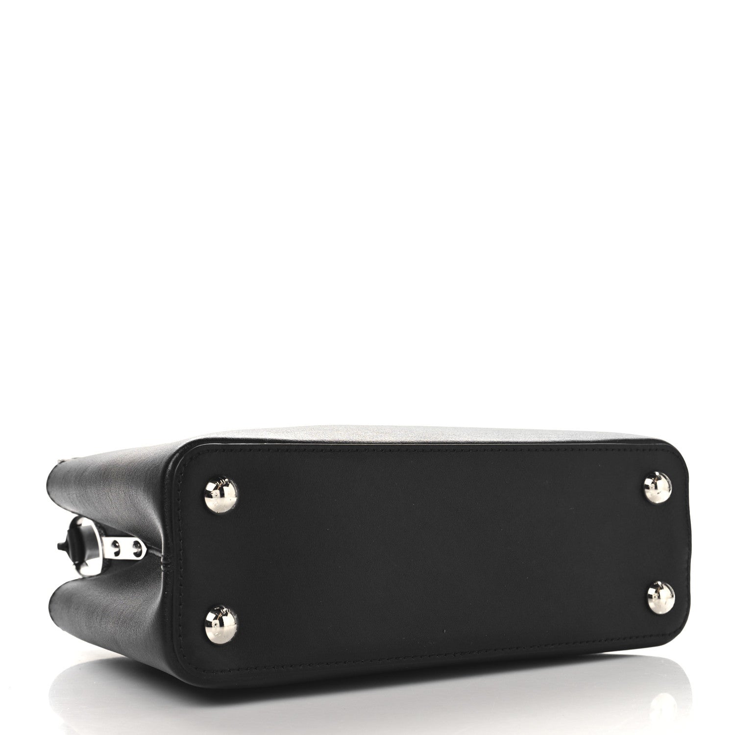 Louis Vuitton Smooth Calfskin Crystal Flowers Capucines BB Black 4 of 9