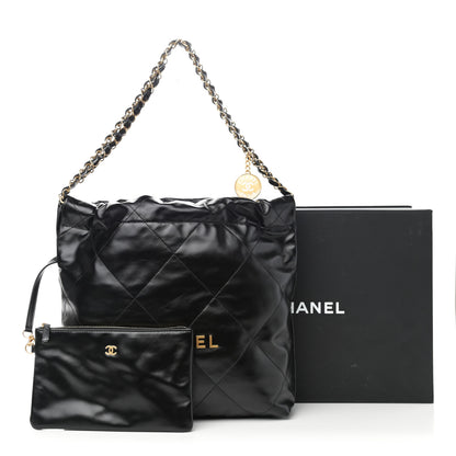 Chanel Shiny Calfskin Quilted Small Chanel 22 Black 12 of 12