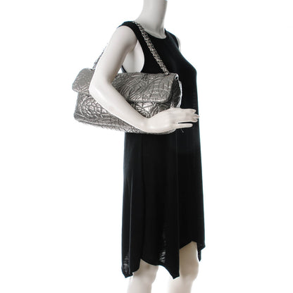 Chanel Vinyl Graphic Edge Flap Silver 2 of 8