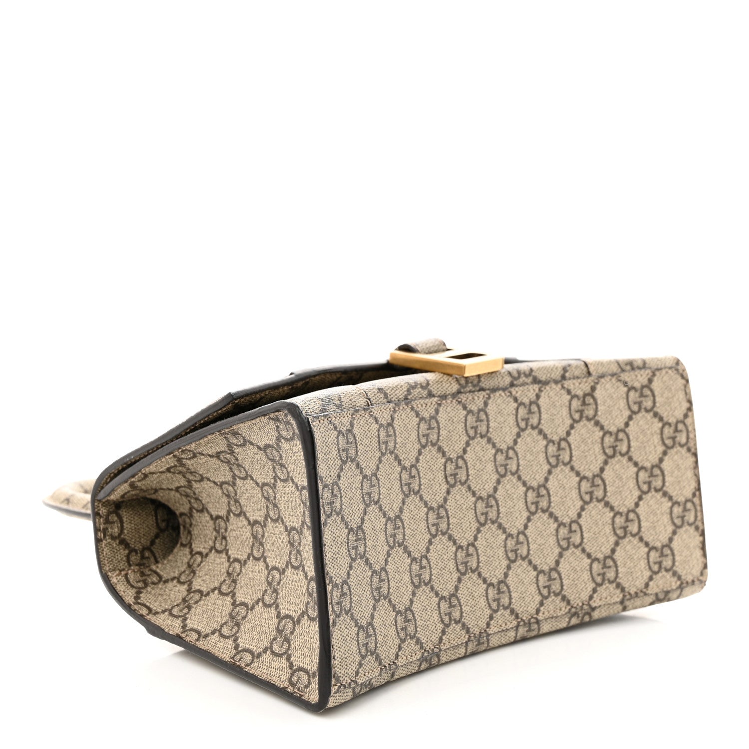 Balenciaga X GUCCI GG Supreme Monogram Small Hourglass Top Handle Bag Beige Ebony 4 of 11