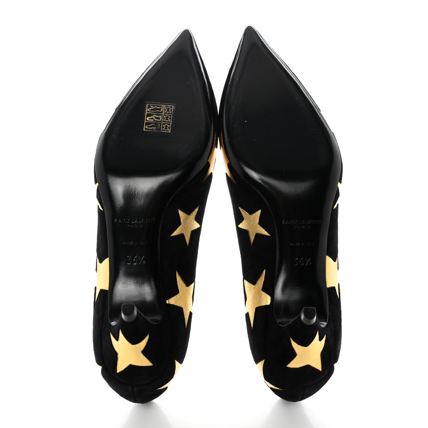 Kid Scamosciato Kiki 55 Star Pumps 36.5 Black Oro
