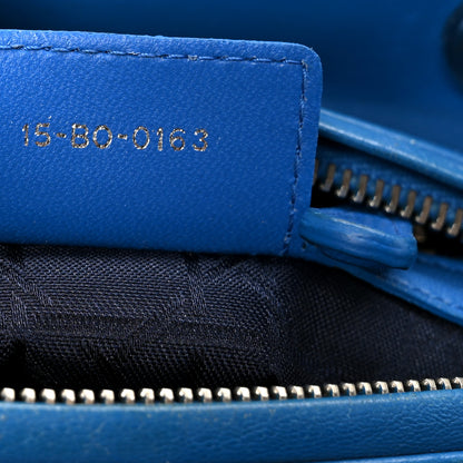 Christian Dior Lambskin Cannage Medium Lady Dior Blue 7 of 10