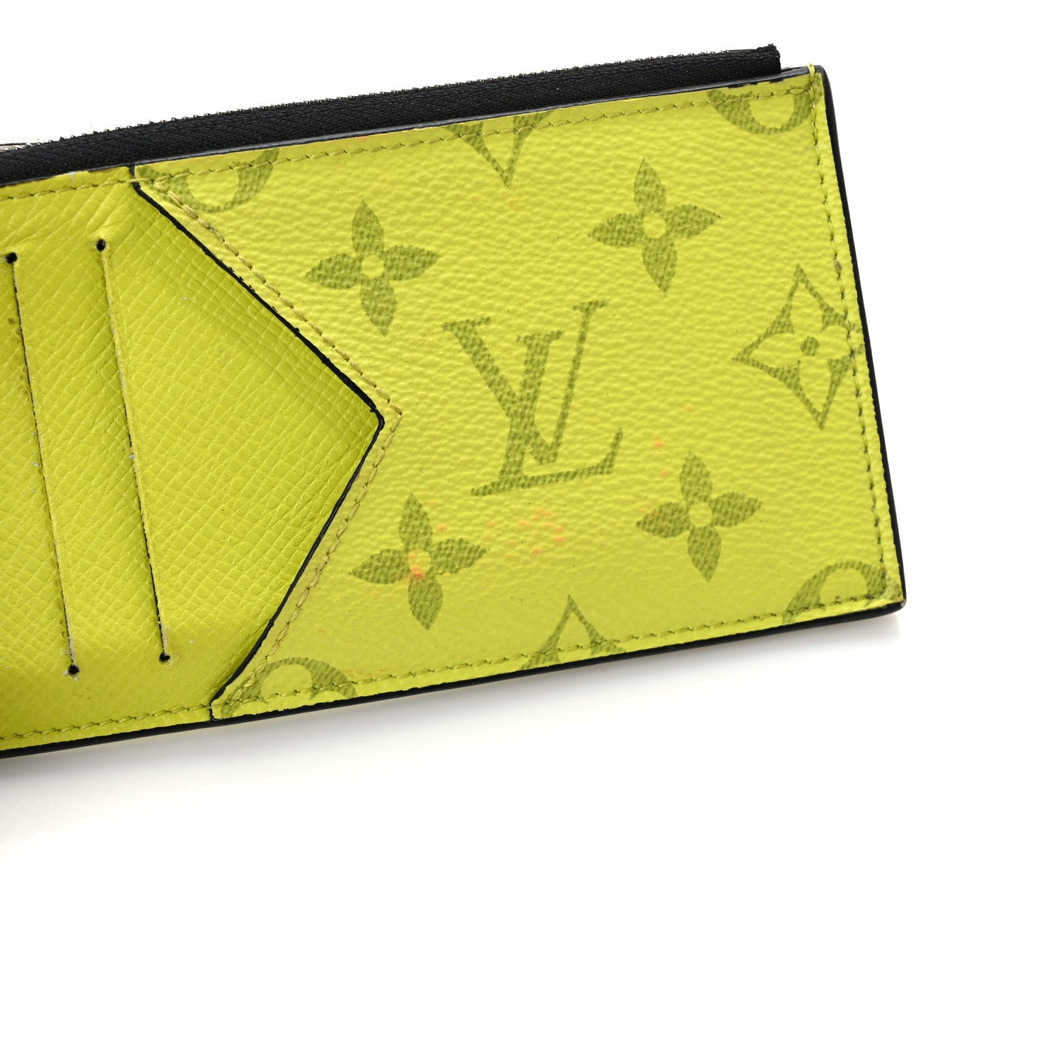 Louis Vuitton LOUIS VUITTON Monogram Taiga Coin Card Holder Yellow 7 of 7