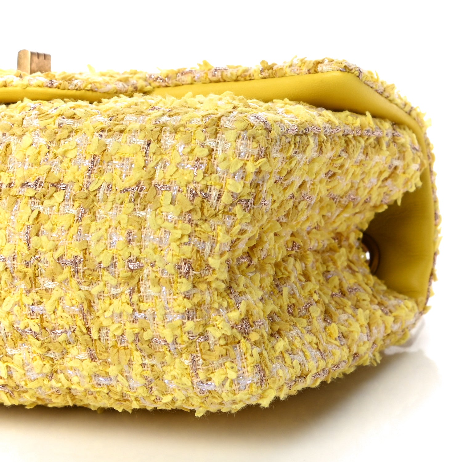 Chanel Tweed Quilted 2.55 Reissue Mini Flap Yellow 7 of 11