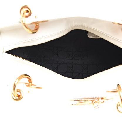 Christian Dior Patent Cannage Medium Lady Dior White 4 of 18