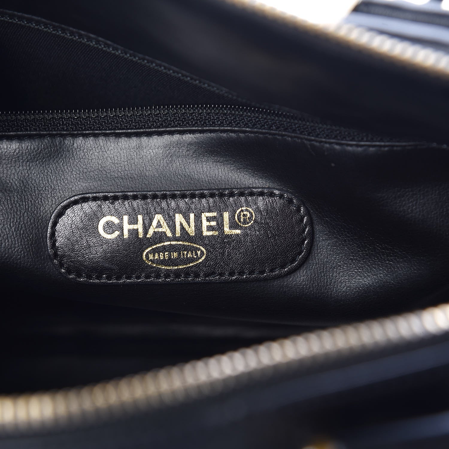 Chanel Calfskin Stitched CC Boston Black 8 of 11