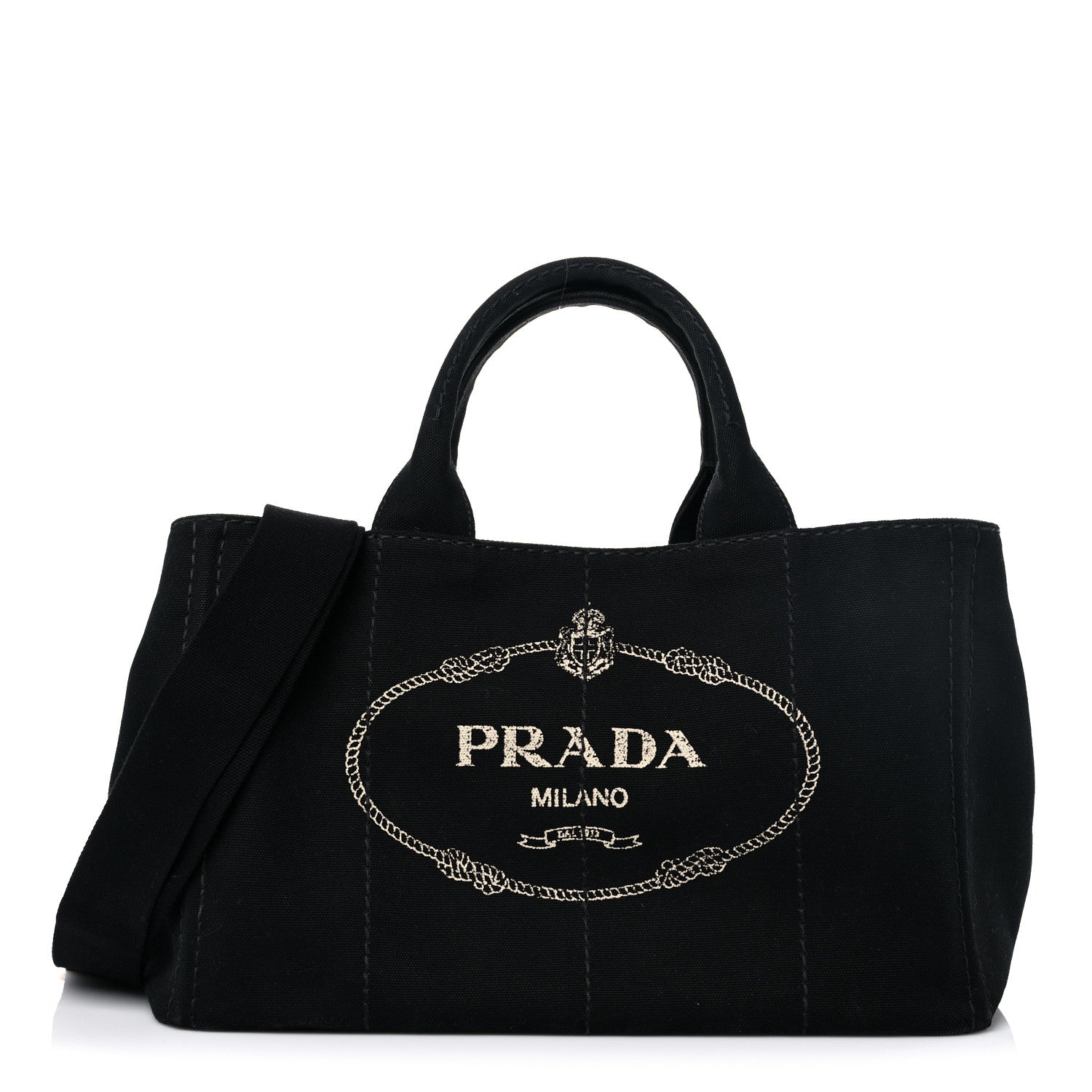 Prada Canapa Small Logo Tote Black 1 of 11