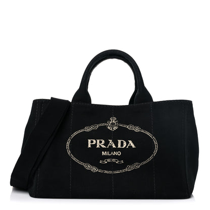 Prada Canapa Small Logo Tote Black 1 of 11