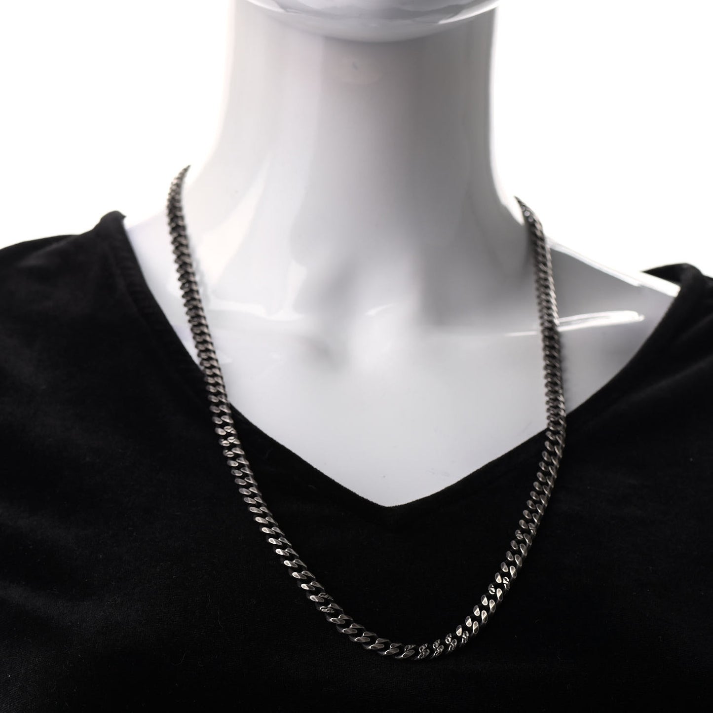 Darkened Sterling Silver Asli Cross Necklace