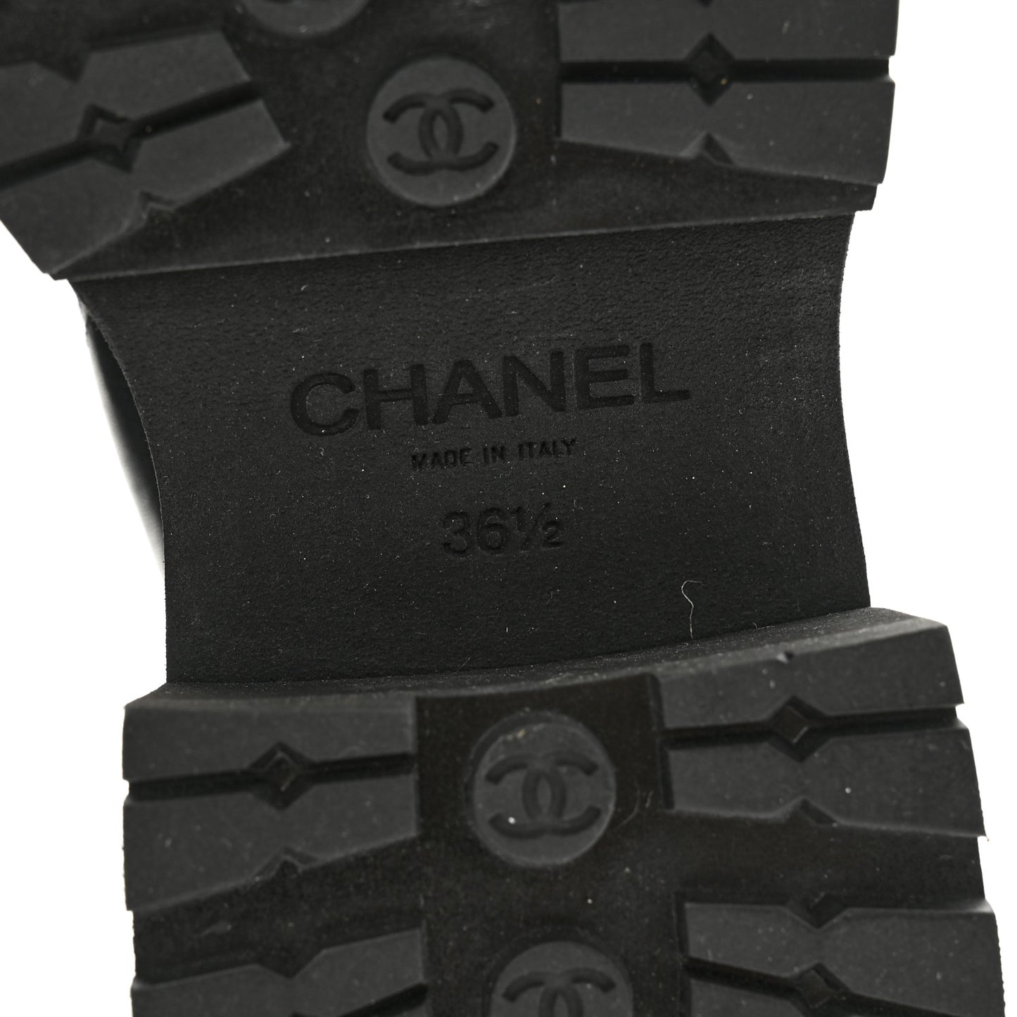 Calfskin Patent Cap Toe Ankle Boots 36.5 Black