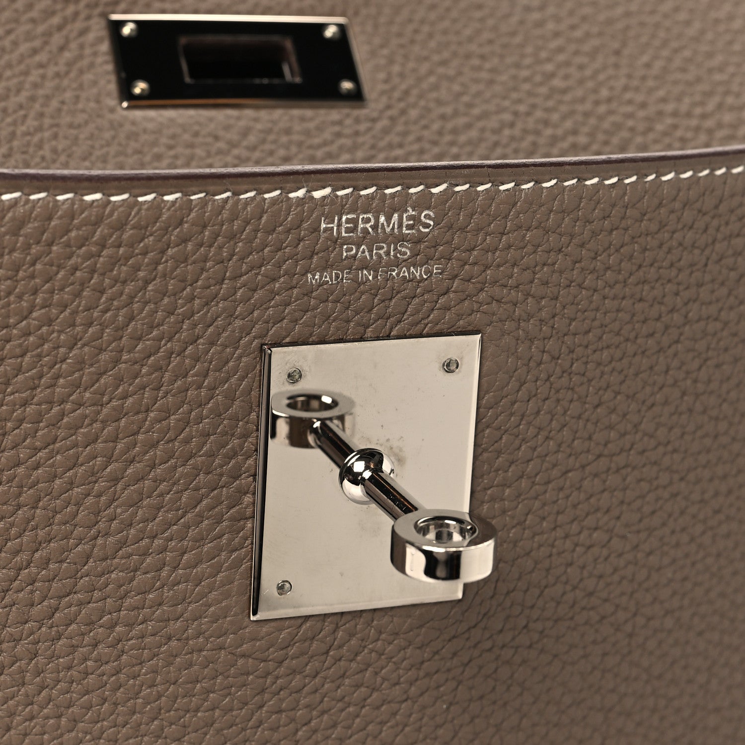 Hermes Togo Kelly Retourne 32 Etoupe 6 of 11