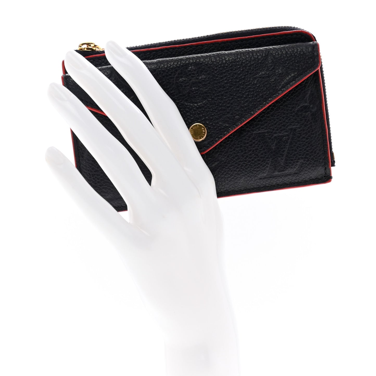 Empreinte Recto Verso Card Holder Marine Rouge