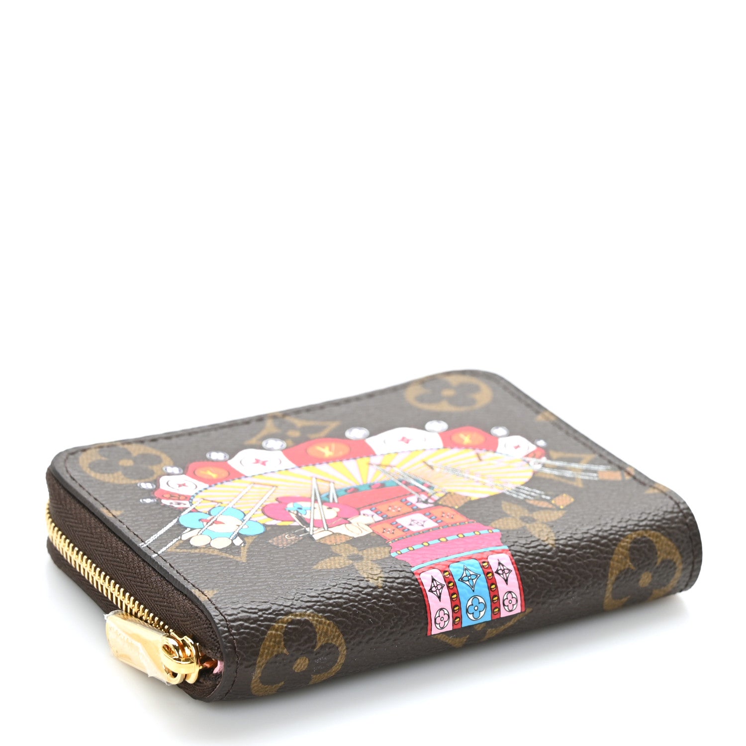 Louis Vuitton Monogram 2020 Christmas Animation Swing Ride Zippy Coin Purse Pink Poppy 4 of 6