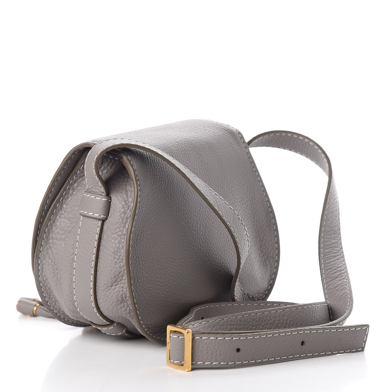 Chloe Calfskin Mini Marcie Round Crossbody Bag Cashmere Grey 3 of 10