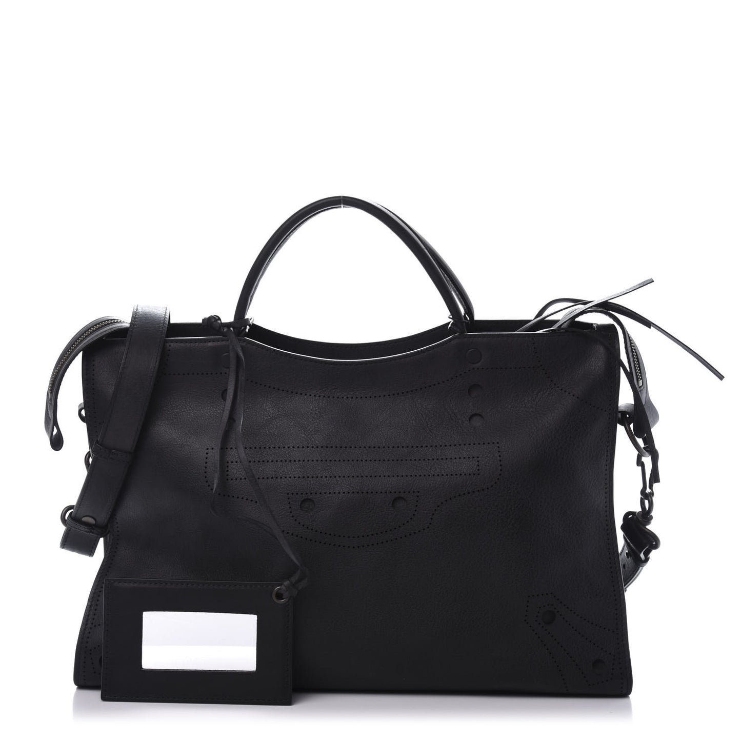 Veau Soyeux Perforated Blackout Hardware City Black