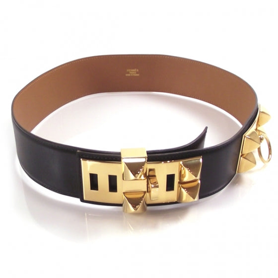 Leather Collier De Chien Belt Black