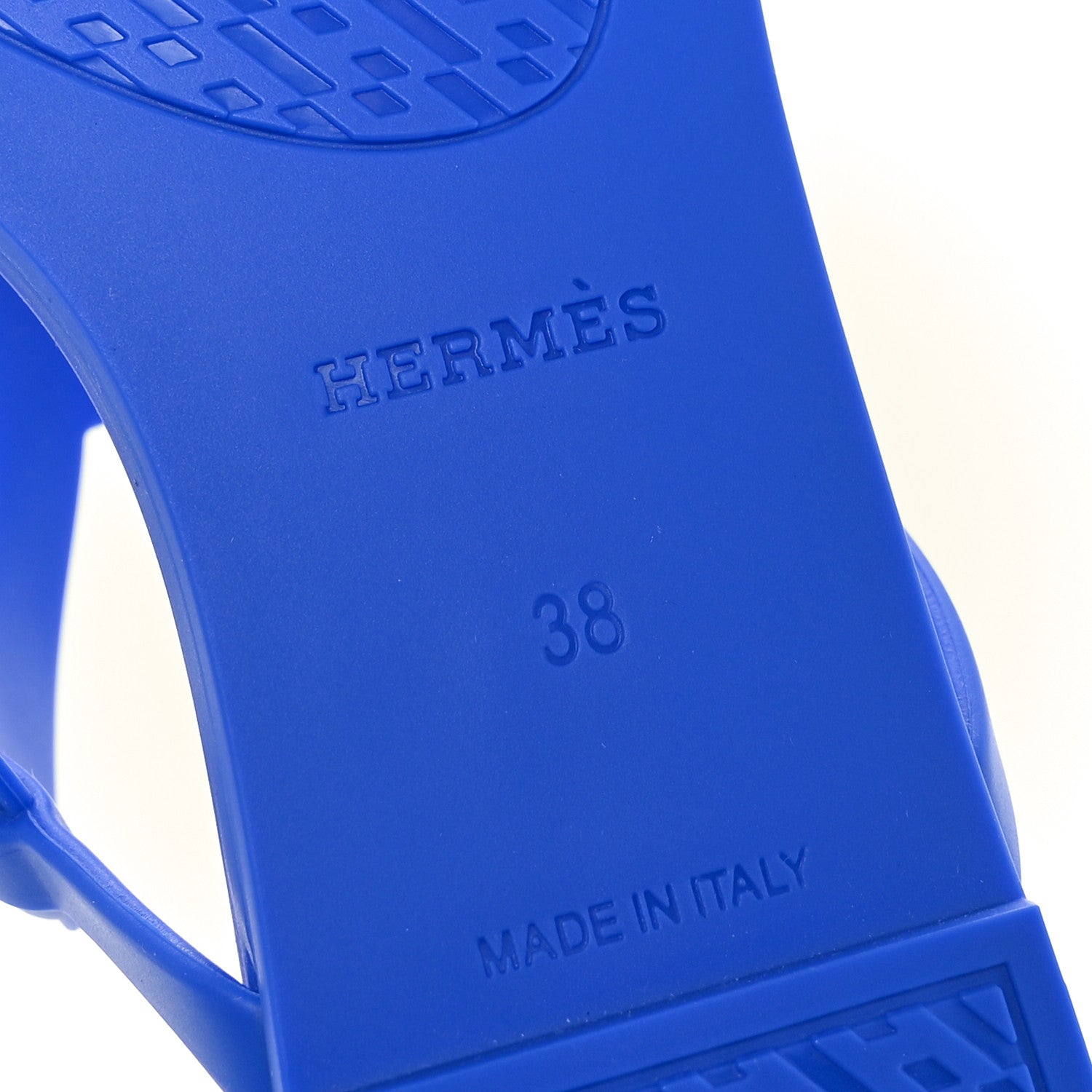 Hermes Rubber Womens Egerie Sandals 38 Bleu Outremer 7 of 7